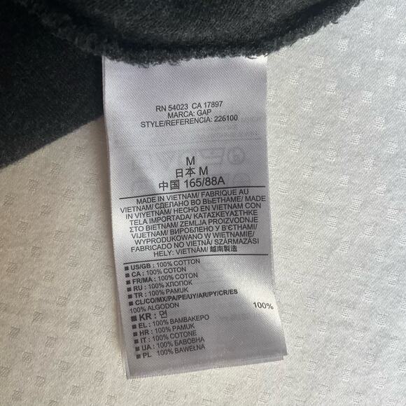 GAP Women’s 3/4 Sleeve Blouse, size M, Gray, 100% Cotton, Baby Doll - Picture 6 of 8